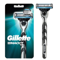 吉列（Gillette）手动剃须刀锋速3（吉利敏捷突破刮胡刀）4刀头