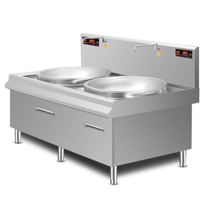 德玛仕 DEMASHI 商用电磁炉 8kw大功率 酒店厨房猛火双头高汤炉 HW-STL12/15C-02 304材质