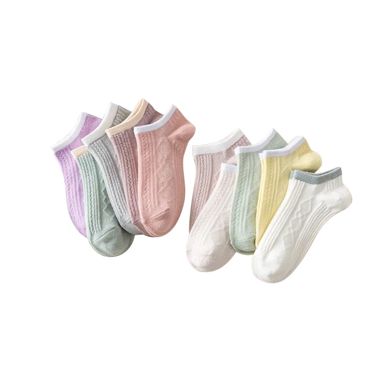 【顺丰配送】袜子情侣款春夏季薄款透气日系清新浅口防滑船袜吸汗防臭棉短袜NVW-060