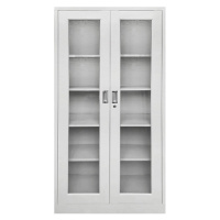 钜晟 文件柜铁皮柜办公文件资料储存柜钢制通玻文件柜 JS025