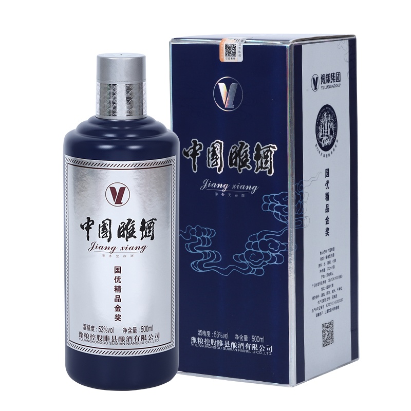 中国睢酒 宝石蓝 53度酱香型白酒 纯粮食高粱酒500nl单瓶盒装