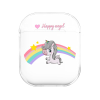 ESCASE airpods1/2代airpods pro保护套3代苹果无线蓝牙耳机套透明防摔硬壳快乐天使