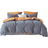 水星家纺 简约全棉磨毛四件套床上用品 叶洛柯 克洛伊德 彩虹马 彩韵人生