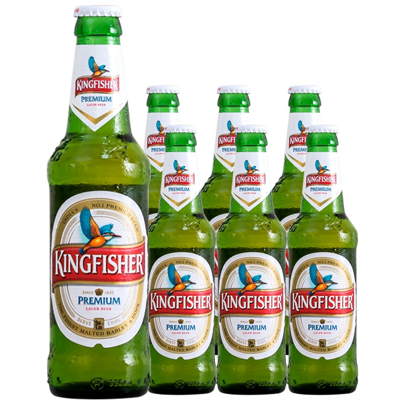 印度进口翠鸟啤酒清爽型拉格Kingfisher330ml *6瓶啤酒