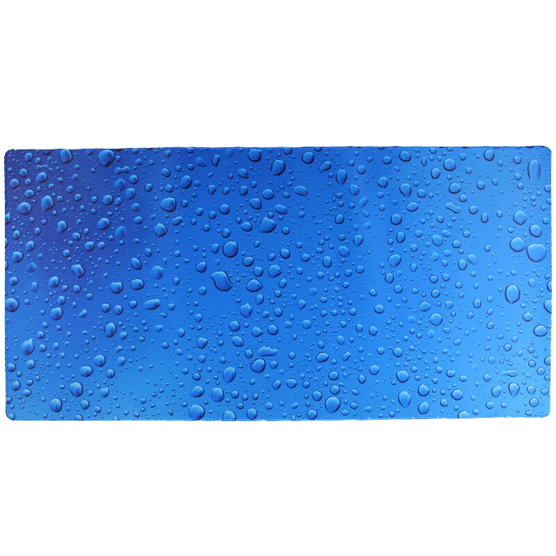 灵蛇 游戏鼠标垫 超大电脑桌垫 加厚办公桌键盘垫 (长1.2米) 精密包边 防滑 可水洗 P28水珠