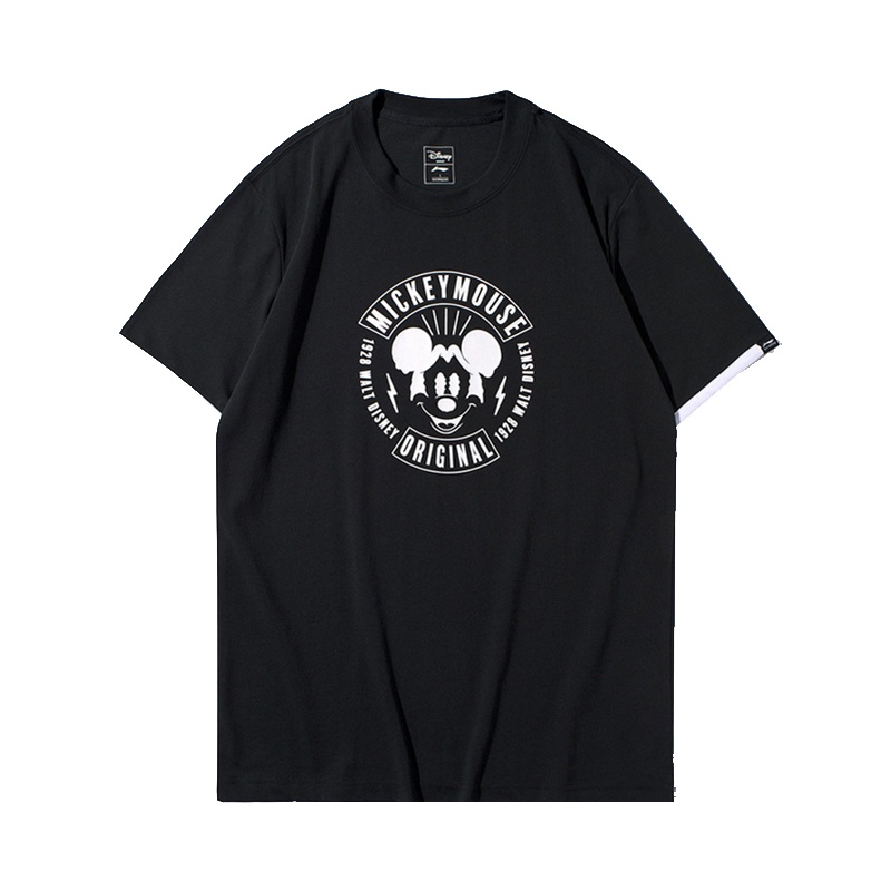 李宁迪士尼米奇联名款男子短袖文化衫AHSP223