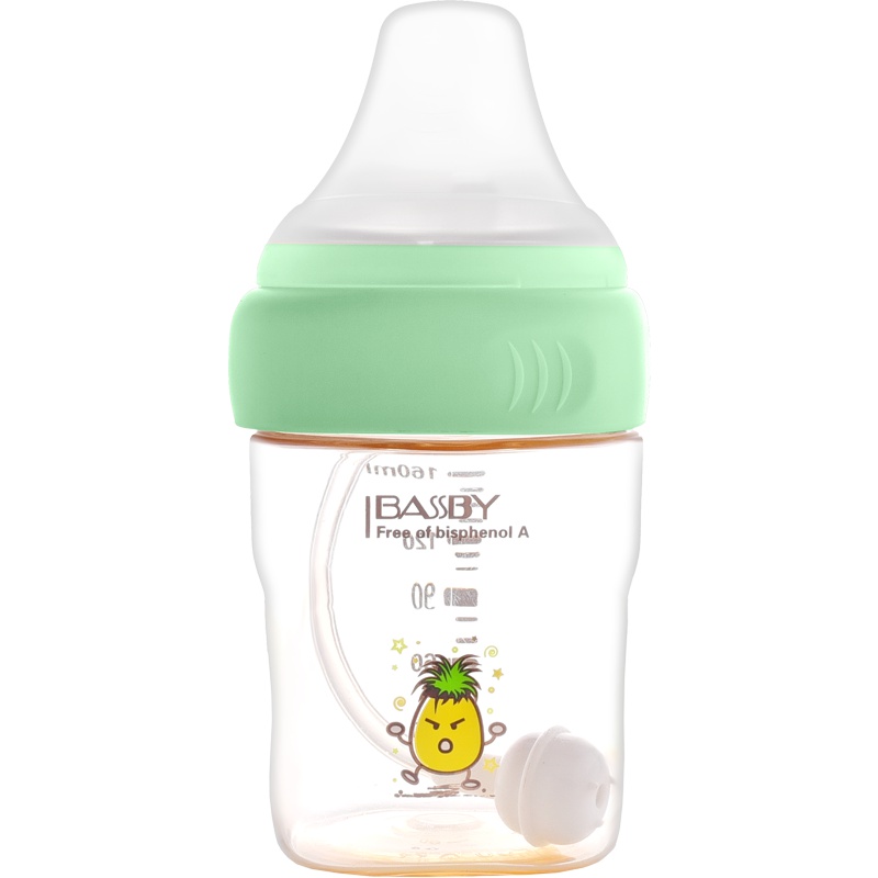 贝斯比/bassby进口婴儿奶瓶 方口多功能PPSU奶瓶抹茶绿160ml