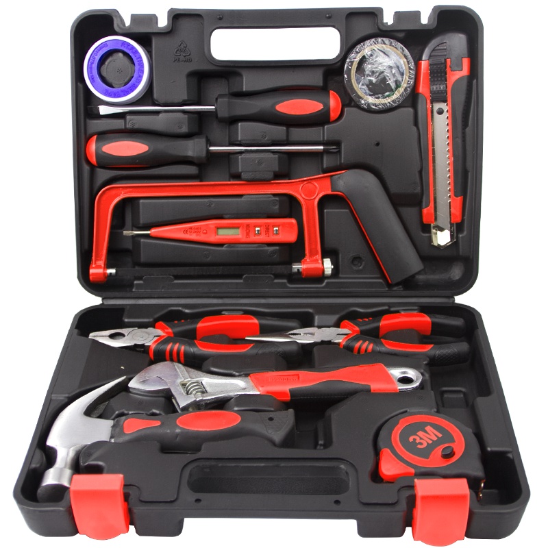 [苏宁自营]勒塔(LETA)工具 13件套家用工具箱套装 多功能五金工具维修组套 LT-CS625