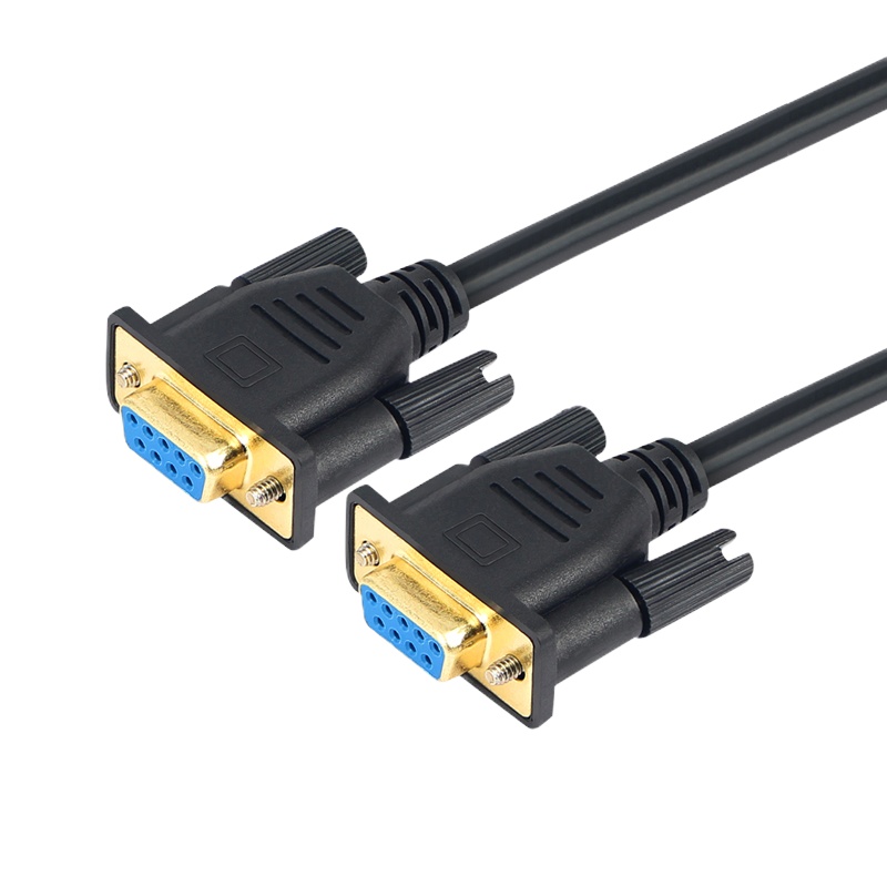 iDiskk 9针 串口线 数据线 RS232 COM数据线 DB9母对母 9孔对孔 直连交叉线 串口线 母对母 3M