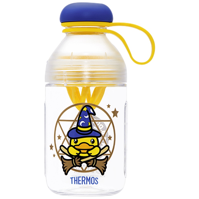 膳魔师THERMOS孕婴童水杯柠檬杯四季随行果汁杯便携手提带肩带小黄鸭TRITAN杯TCSE-403BDBY(魔法师)