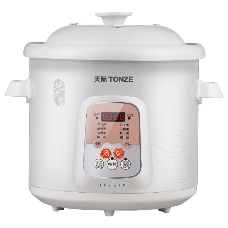 Tonze/天际 DGD50-50AWD电炖锅陶瓷内胆单胆家用预约定时电炖盅陶瓷煲汤煮粥锅全自动5L大容量慢炖锅