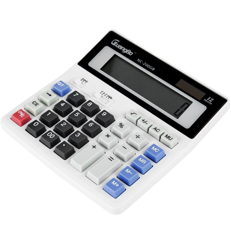 广博(GuangBo)NC-200GB桌上型计算器 白色(单位:台)
