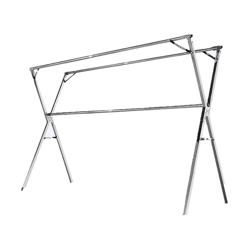 2m不锈钢落地可折叠晾衣架