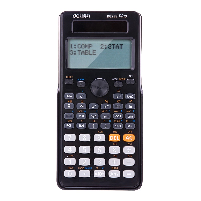 得力deliD82ES计算器函数计算器学生数学可爱多功能科学太阳能计算机考试