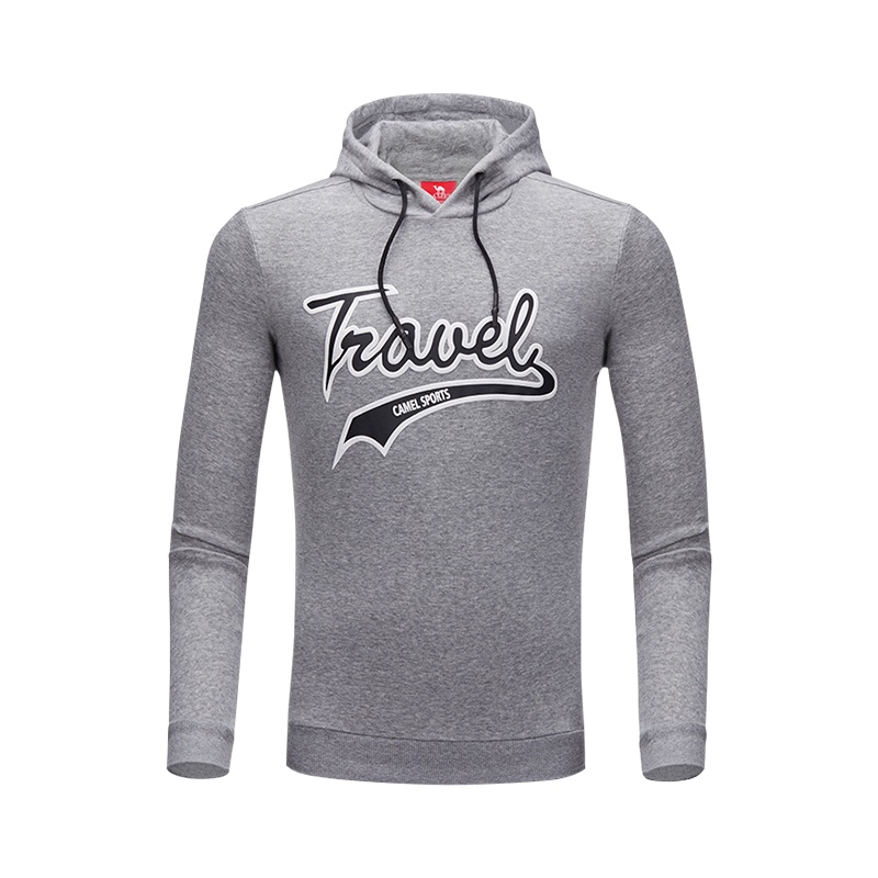 骆驼卫衣男连帽套头衫休闲外套