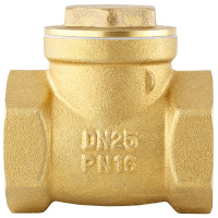 海斯迪克 gnjz-20 黄铜内螺纹止回阀 硬密封内丝隔膜 卧式旋启式手动逆止阀单向阀 DN25 1