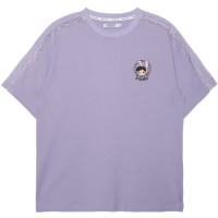 Paul Frank/大嘴猴 夏季短袖T恤女上衣韩版拼接纯棉宽松潮 PFCTE212167W