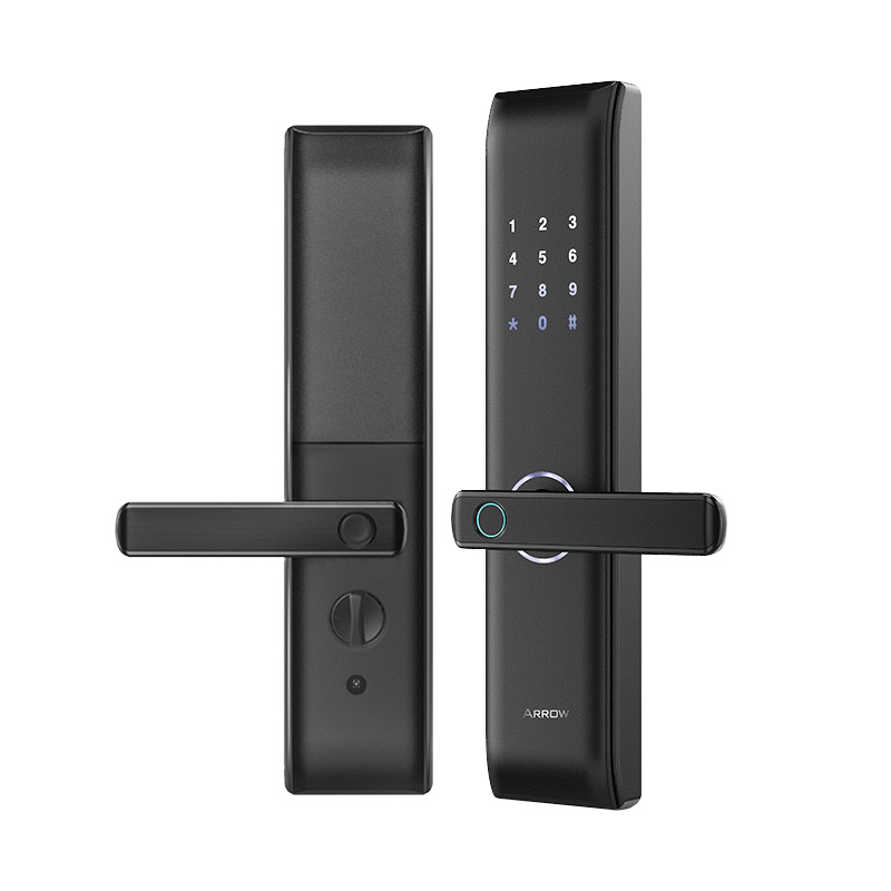 箭牌ARROW指纹锁家用防盗门智能门锁密码锁防盗门电子锁安防感应磁卡锁远程APP监控一握开OG916通用型[蓝牙版]