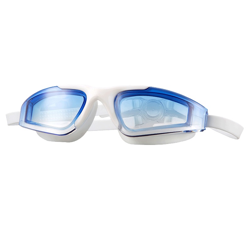 号手大框泳镜男专业游泳高清防雾防水护目眼镜平光非镀膜渐变款男士泳镜