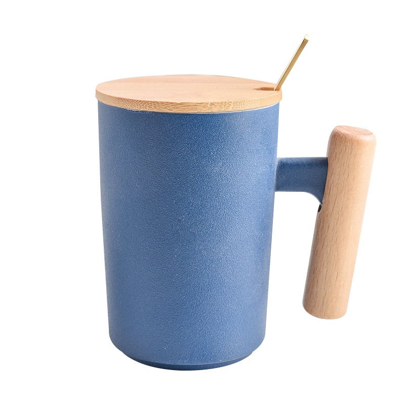 清新简约水杯 D1929 咖啡杯商务办公居家带盖马克杯饮水杯 （单位：套）