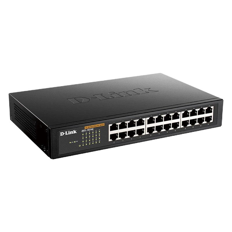 (DT)友讯(DLINK)24口百兆 铁盒 交换机 桌面式 DES-1024A(单位:个)