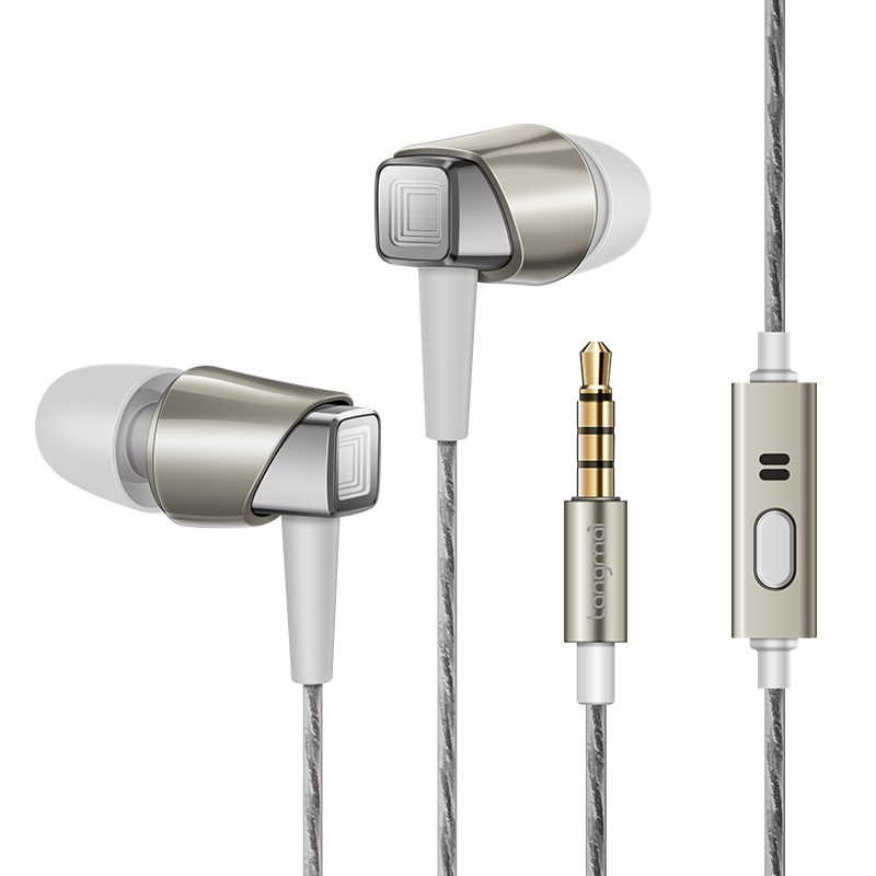 唐麦 F3耳机入耳式 重低音炮手机电脑音乐带麦有线控耳塞k歌吃鸡hifi监听耳机手机版流光金