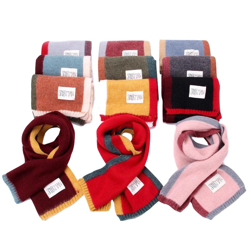 儿童围巾秋冬季男童女童韩版婴儿针织毛线保暖宝宝 围脖加厚潮 莎丞