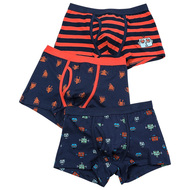 红豆(HODO)内裤2019年夏季中大童儿童内裤A类棉质居家其他学生宝宝男童儿童短裤3条装