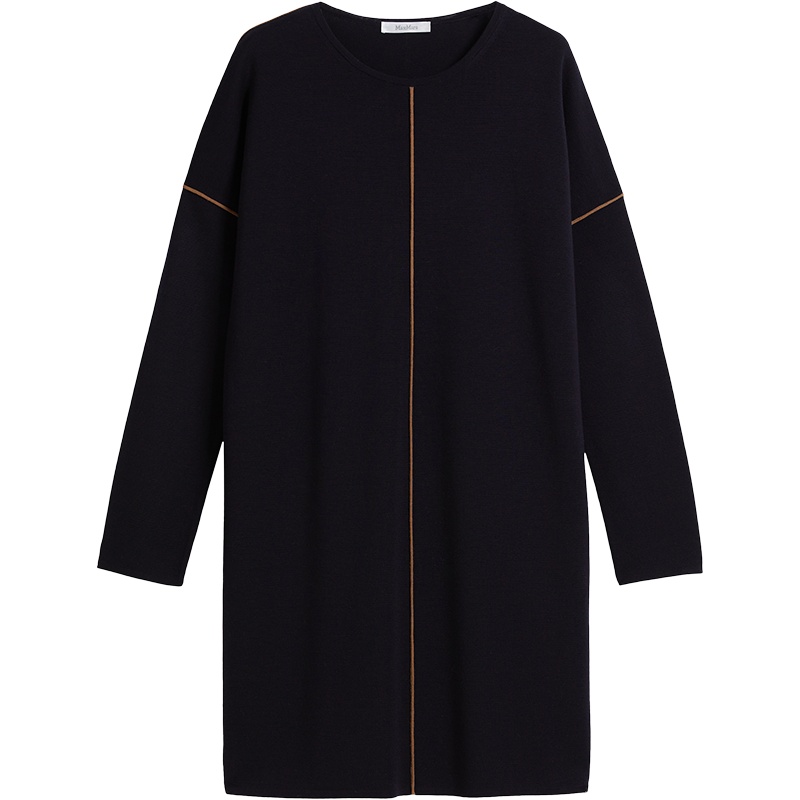 麦丝玛拉 MAX MARA 女士绵羊毛圆领长袖针织裙子连衣裙TANARO