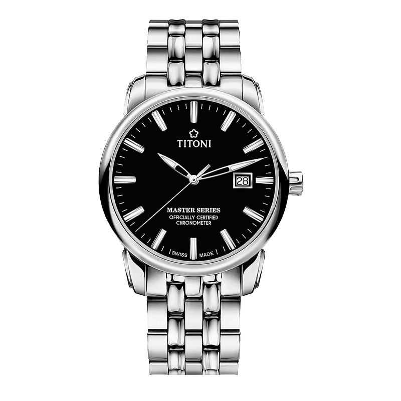 TITONI梅花大师系列男士机械表83188S-575