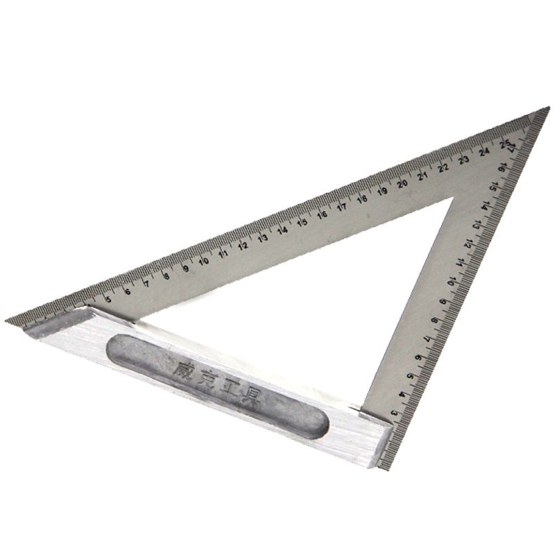 威克(vico)WK5414 三角尺90度加厚角尺不锈钢三角尺 200mm木工钢板尺直角尺45度角尺 测量工具