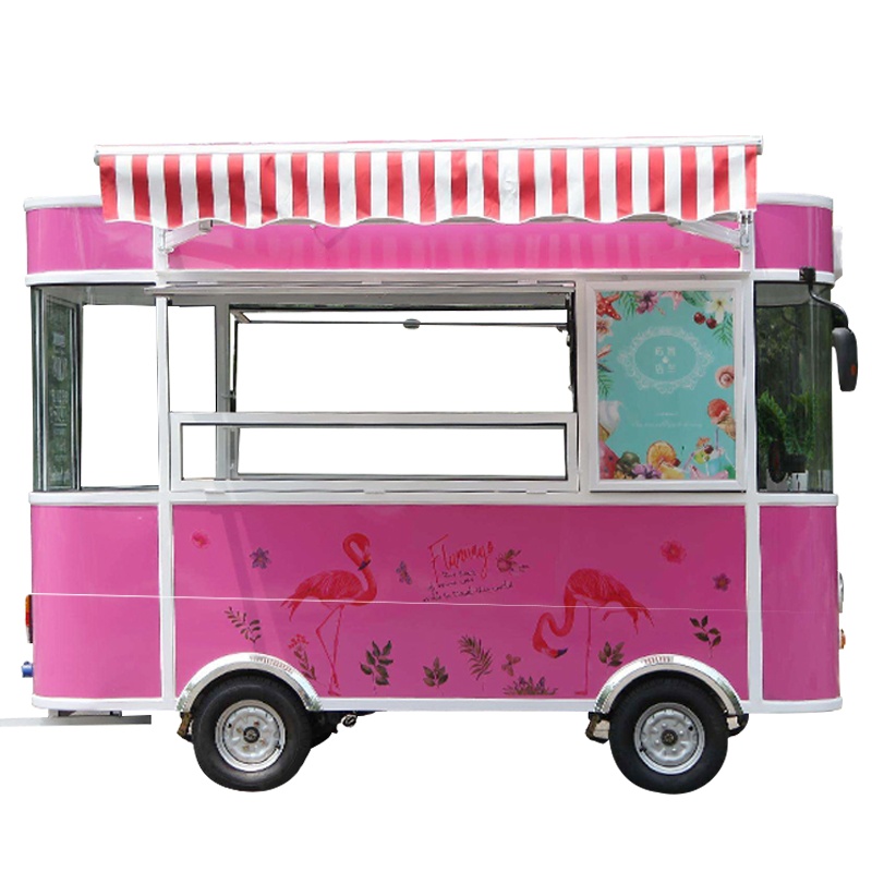 乐创(lecon)小吃车摆摊电动四轮多功能流动房车早餐移动油炸烧烤餐车 电动四轮房车流动快餐车 LC-J-CC01