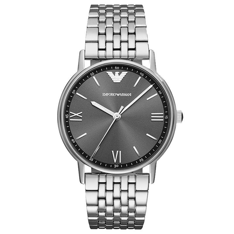 阿玛尼（Emporio Armani) 经典石英表 男 钢带腕表 简约时尚表男AR11068