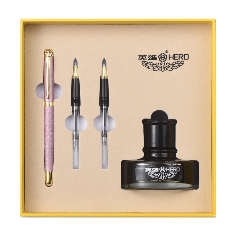英雄钢笔1520成人办公男士女士钢笔套装送礼定制刻字礼盒装学生练字墨水