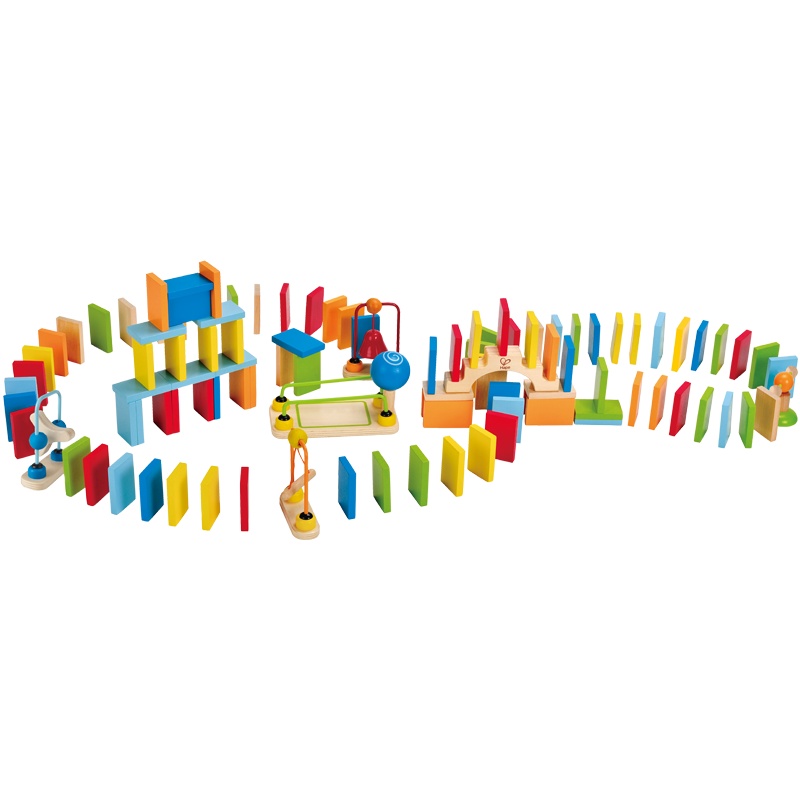 Hape超级多米诺3-6岁儿童宝宝早教益智玩具