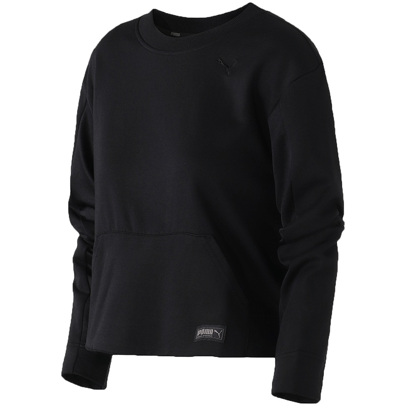 PUMA卫衣圆领套头女装连针织长袖运动服853925 L 85392501黑色