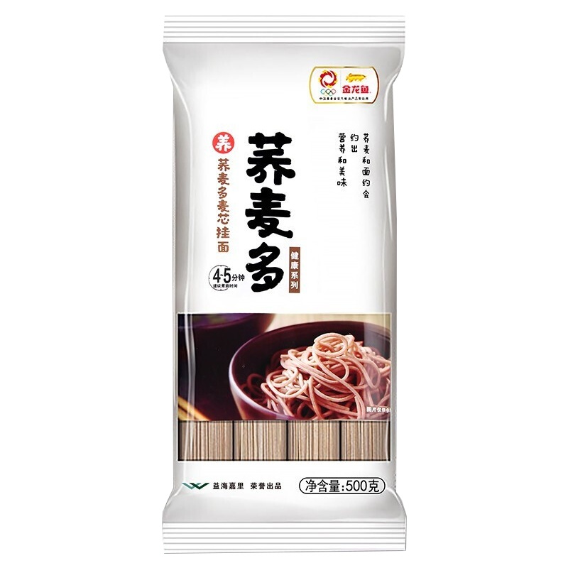 金龙鱼 面条 荞麦挂面 健康系列 荞麦多麦芯挂面500g