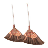 [规格:10把装]棕扫把 纯手工天然实木柄 植物软毛鬃毛扫把单个 加厚棕扫帚鬃毛工厂用 学校家用清洁扫地毛草扫把