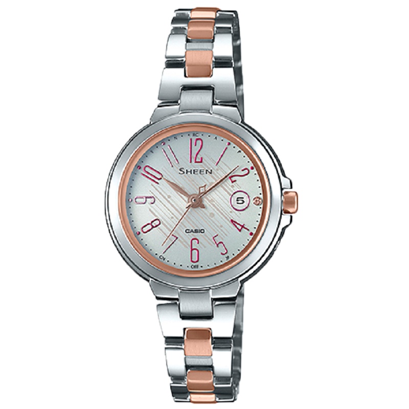 SHW-5100DSG-7A卡西欧手表女表正品太阳能石英表