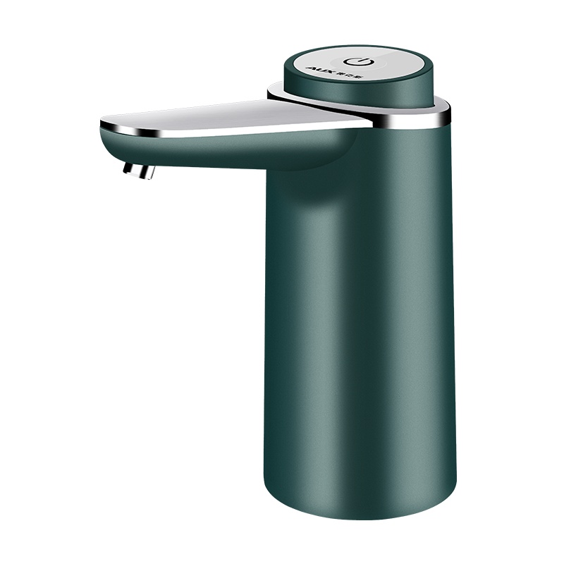 奥克斯桶装水抽水器净饮机家用饮水器纯净水压水器电动抽水机矿泉水抽水器吸水器充电式上水器 绿色标准款AUX-WP702