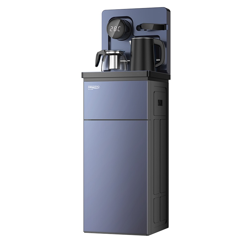 贝尔斯盾(BRSDDQ)饮水机茶吧机立式全自动上水柜式折叠免安装自营桶装水下置式水桶台式办公室 13-CBJ魅海蓝温热型