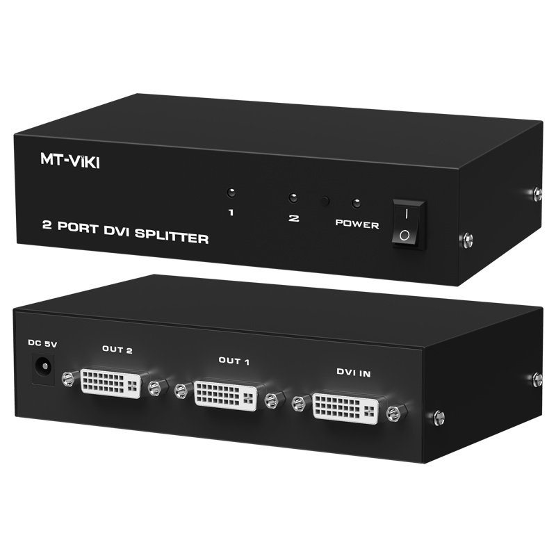 迈拓维矩MT-DV2H 高清dvi分配器1进2出一分二电脑显示器分屏器1080p