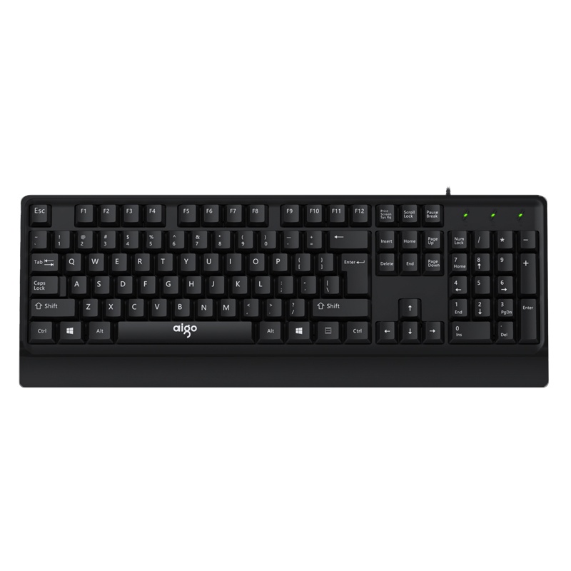 爱国者有线USB键鼠台式电脑笔记本办公专用打字家用电竞游戏键盘 简约商务键盘适用小米华为华硕 K100键盘