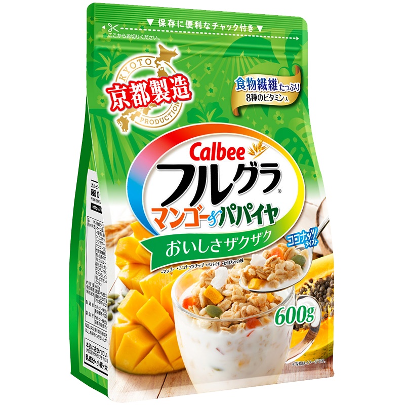 [元气早餐搭档]卡乐比(Calbee)即食麦片 芒果味 600g/袋 谷物早餐 方便速食 代餐 日本进口