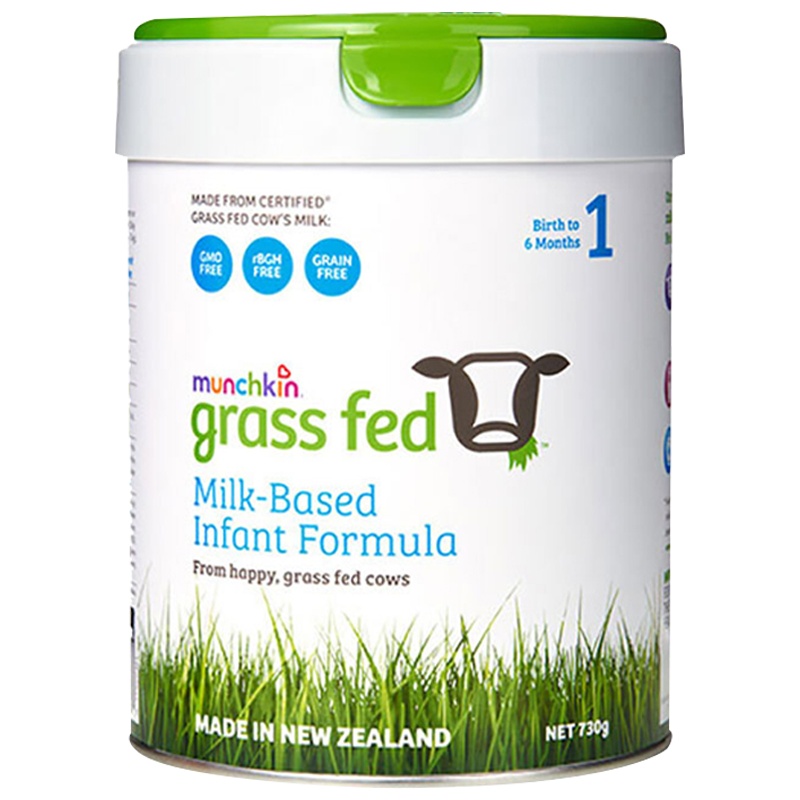 满趣健(Munchkin)新西兰草饲奶粉grass fed进口婴幼儿一段奶粉730g/罐装 适合0-6个月