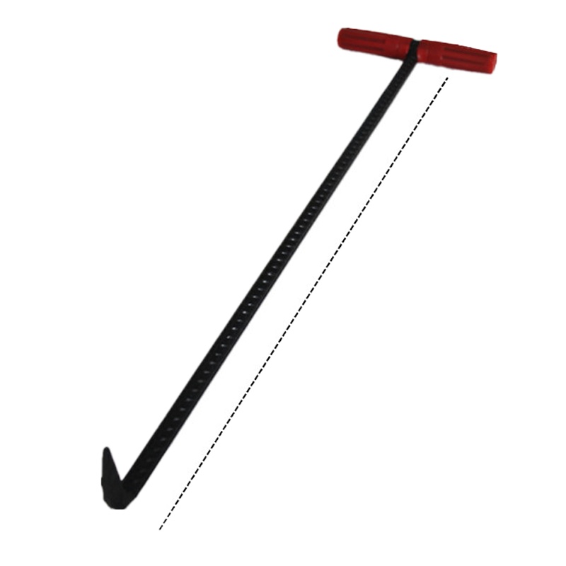 海斯迪克 T型钢筋钩 井盖拉勾卷帘门拉钩挂钩拉货钩 gnjz-78 加粗尖口65cm-带胶套