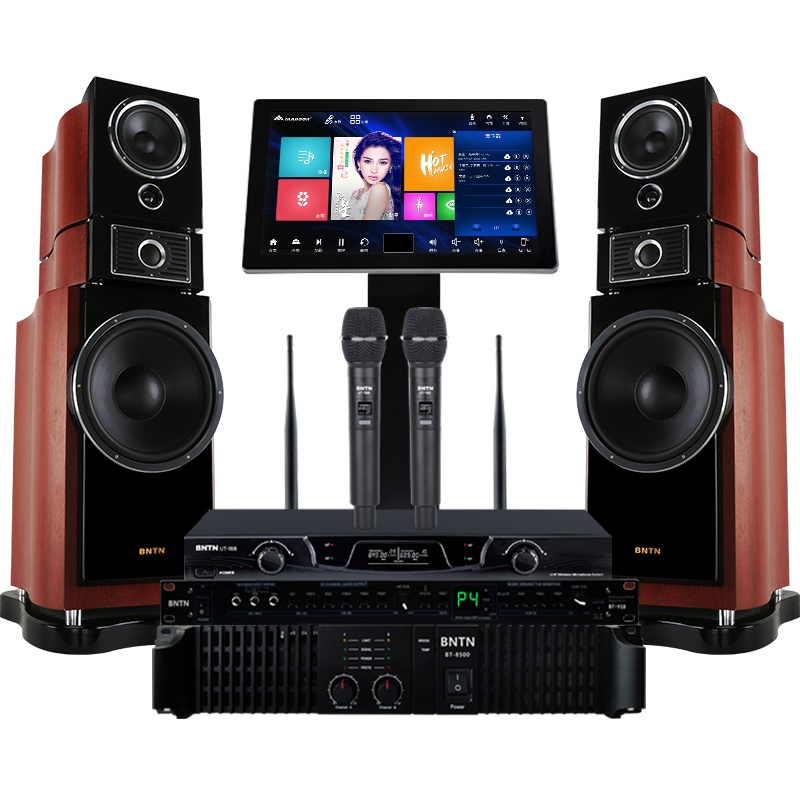 奔腾(BNTN)套装家庭影院KTV音响全套套装点歌机一体机卡拉OK分体式别墅音箱U段话筒3T语音点歌8500功放配旗舰