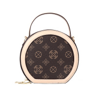 【顺丰配送】 流行印花小圆包2021新款潮圆饼斜挎包女时尚女包圆形女士手提包包LB210415