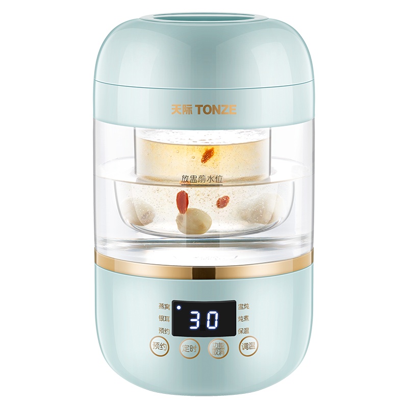 天际(TONZE)DGD3-3PWG微电脑隔水电炖锅燕窝炖盅白色便携式燕窝炖盅专业燕窝机