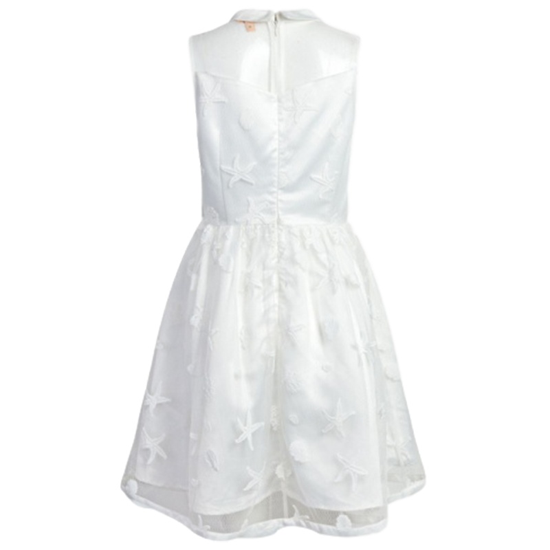 【福利款】拉夏贝尔白色无袖娃娃领连衣裙